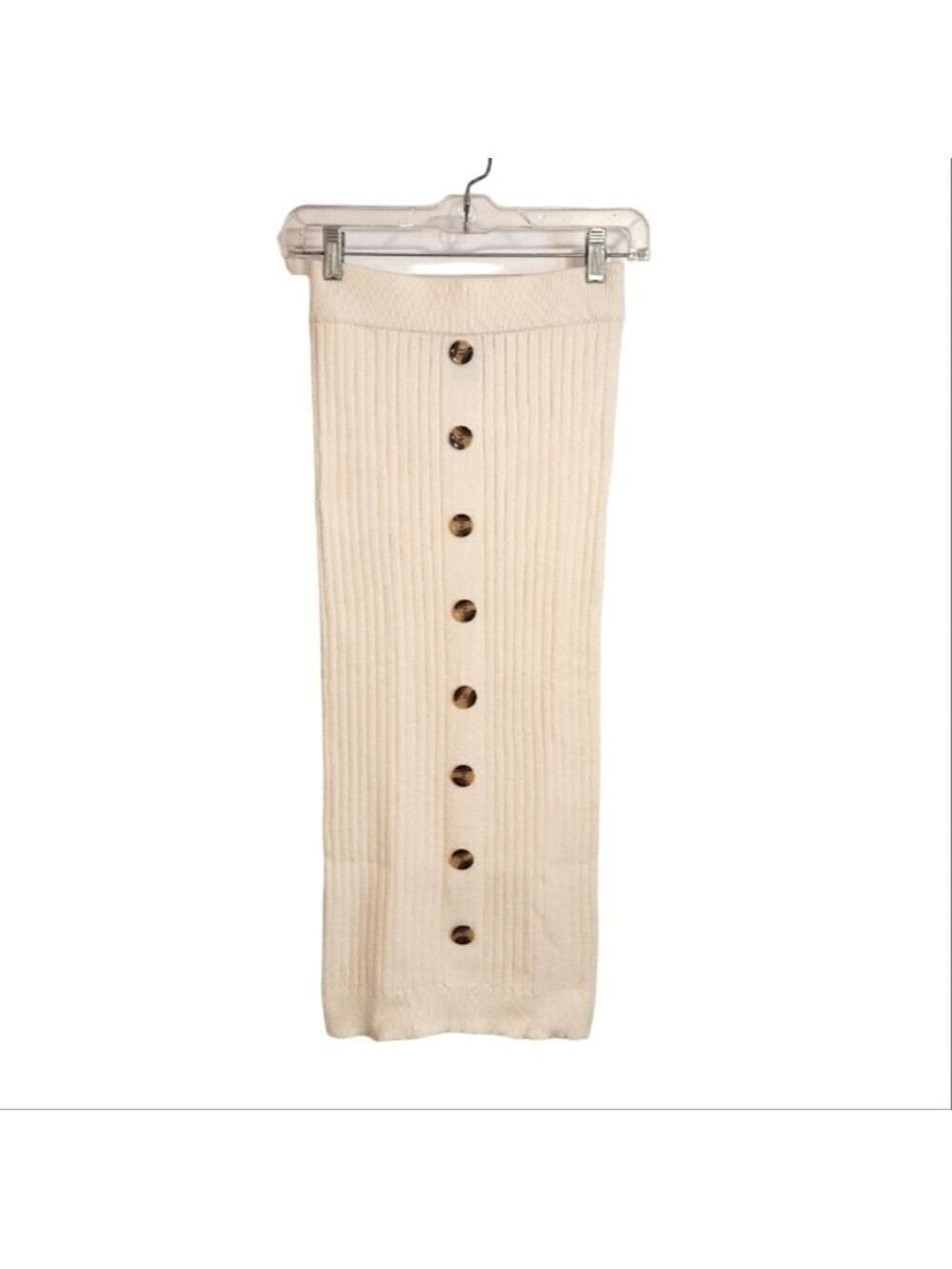 Forever 21 Beige Sweater Bodycon Maxi Skirt Small